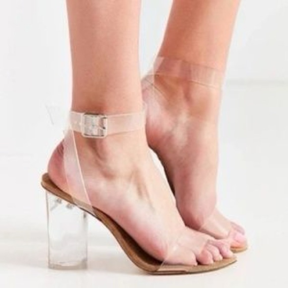 Jeffrey Campbell Acetate Clear Strap Heels